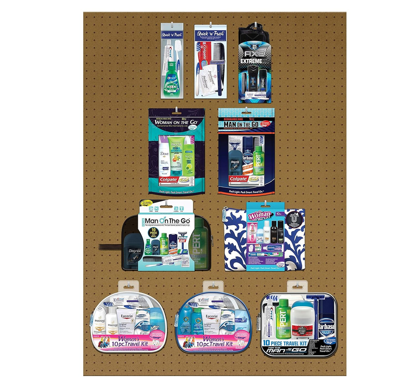Convenience Kits Women’S Deluxe 10 PC Travel Kit (Pack of 6), Featuring Pantene Hair Products