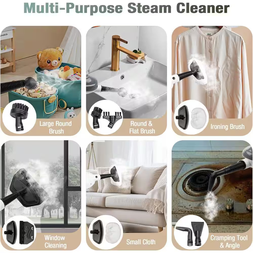 Commercial Corded Steam Mop for Hardwood, Tile, Carpet, Windows, Clothes - Adjustable Steam, Quick Dry, Deep Clean