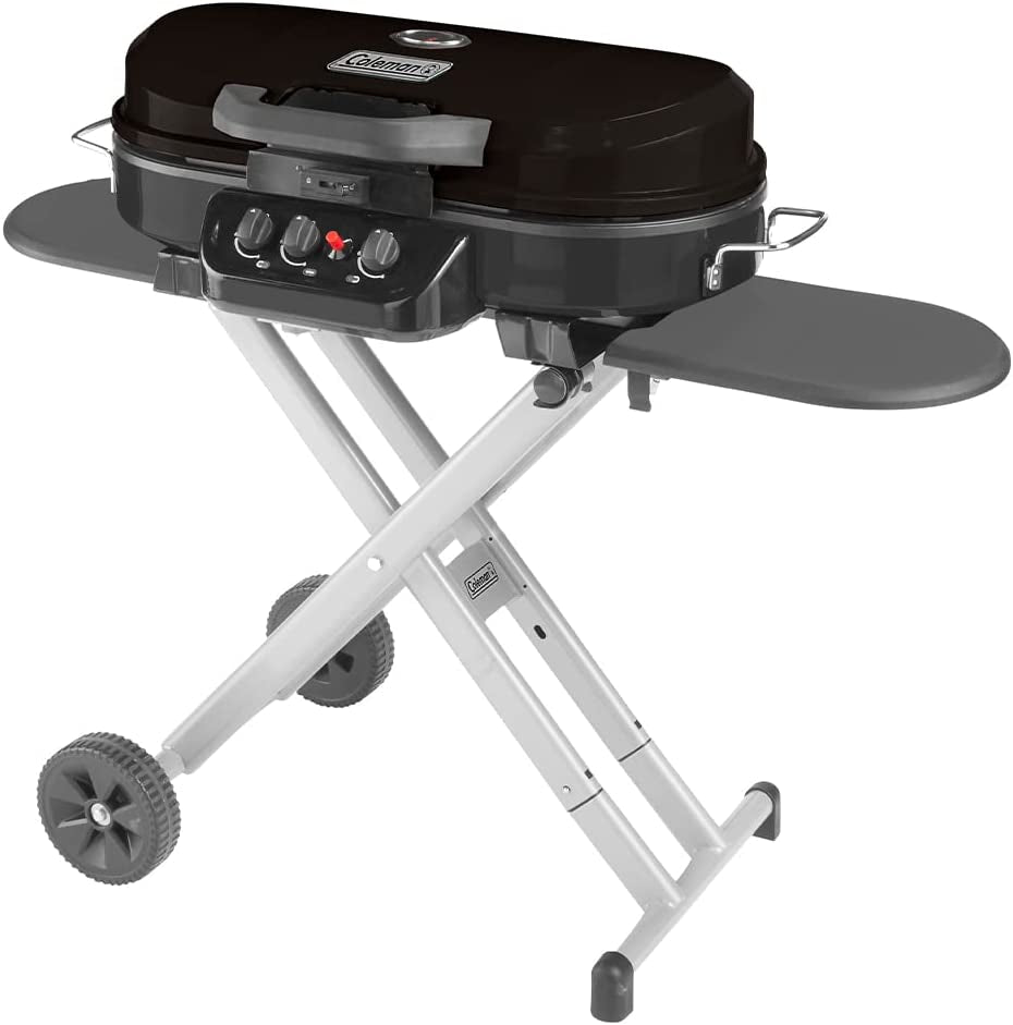 Coleman Roadtrip 285 Portable Propane Grill with Three Adjustable Burners and Instastart Ignition, 20,000 BTUs for Outdoor Cooking, Camping, Tailgating, and Barbecuing