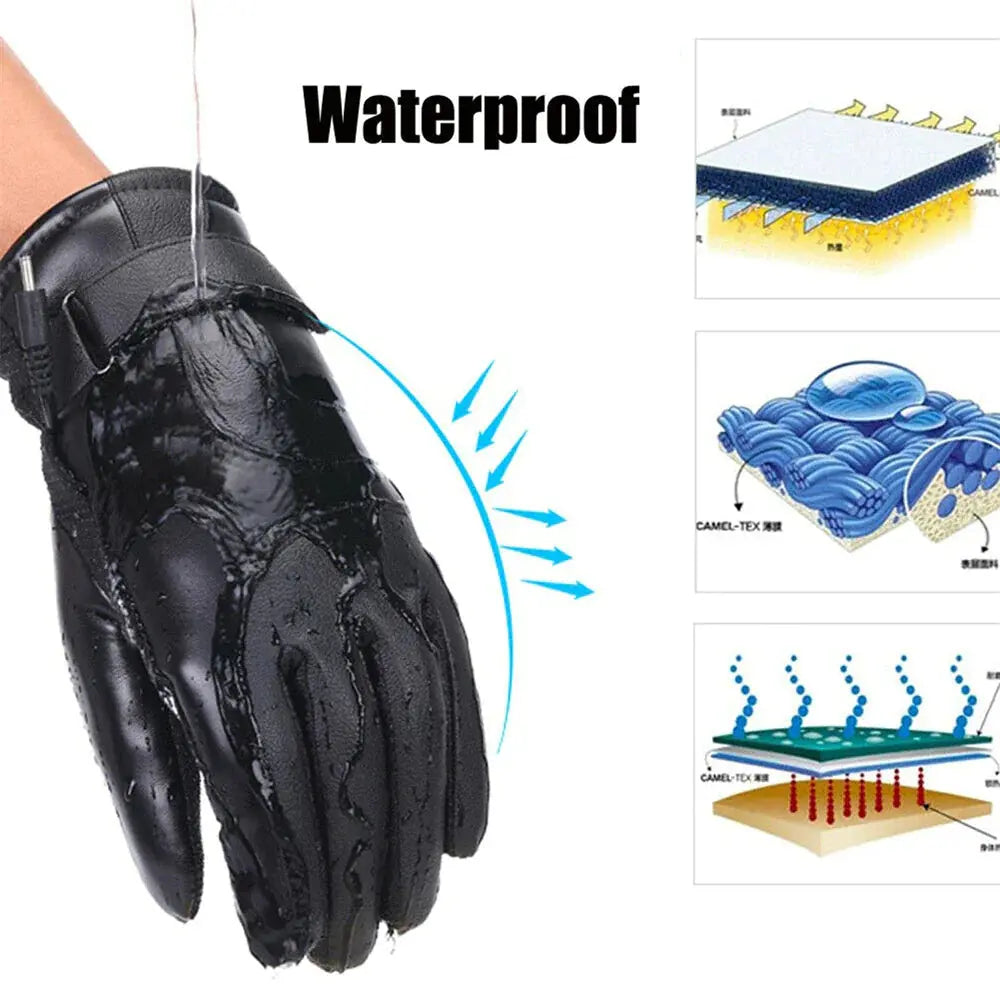 Electric USB Heated Gloves Winter Warming Thermal Ski Snow Hand Warm Windproof Zendrop