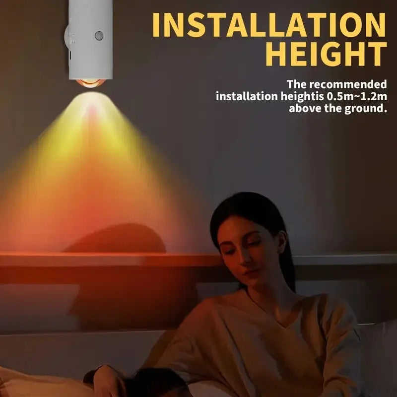 4PCS Color-sensing Motion Night Lights, Wall Lights, Cabinet Lights, Decorative Lights, With Three Lighting Modes, Available In Multiple Colors, Featuring Magnetic Installation Cjdropshipping