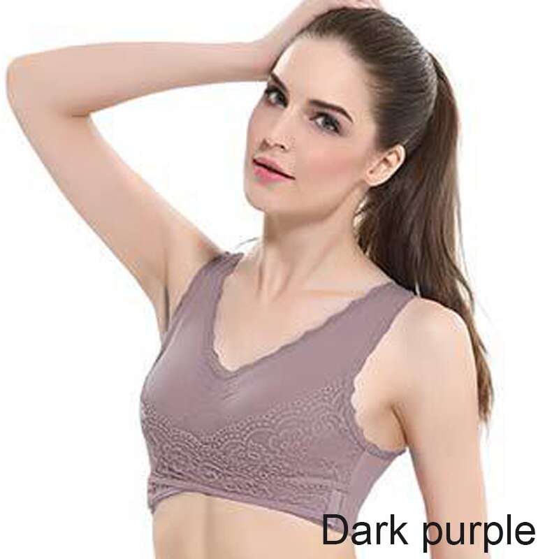 Front Cross Side Buckle Lace Side Non-Wire Sports Fitness Bra Cjdropshipping
