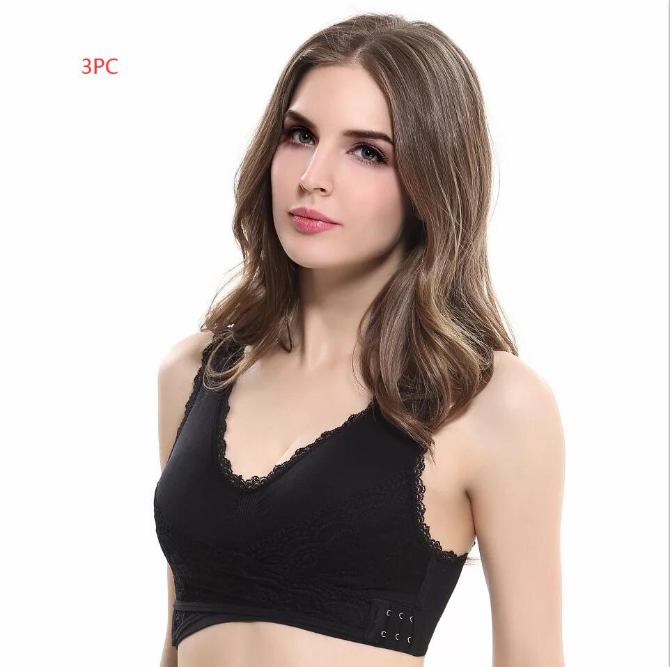 Front Cross Side Buckle Lace Side Non-Wire Sports Fitness Bra Cjdropshipping