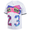 kioken Bel Air Baseball Jersey90s Hip Hop Clothing for Men and Women Short Sleeves T Shirt for Party(White Stripe_S) - New Era Fashion LLc