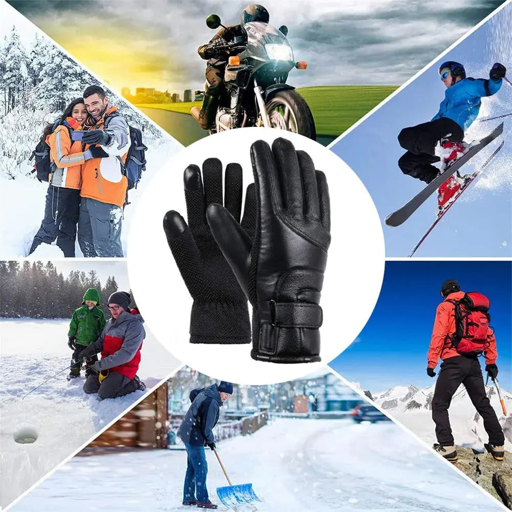 Electric USB Heated Gloves Winter Warming Thermal Ski Snow Hand Warm Windproof Zendrop