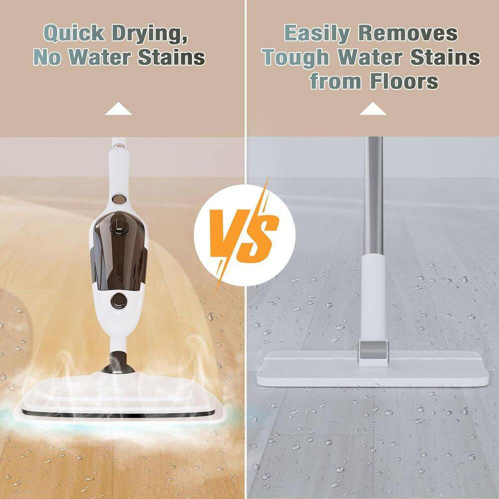 Commercial Corded Steam Mop for Hardwood, Tile, Carpet, Windows, Clothes - Adjustable Steam, Quick Dry, Deep Clean