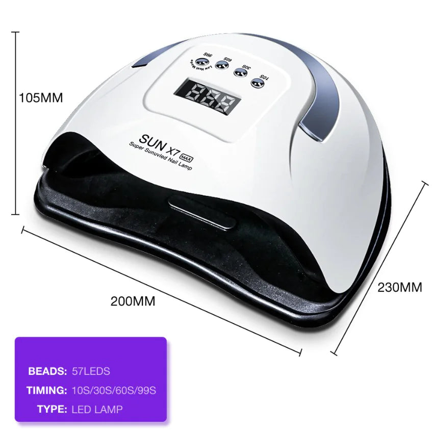 220W Nail Dryer LED Lamp UV Light Polish Gel Curing Machine Electric Manicure New Era Fashion LLc