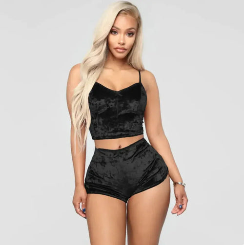 Velvet Lace Two-Piece Set Zendrop