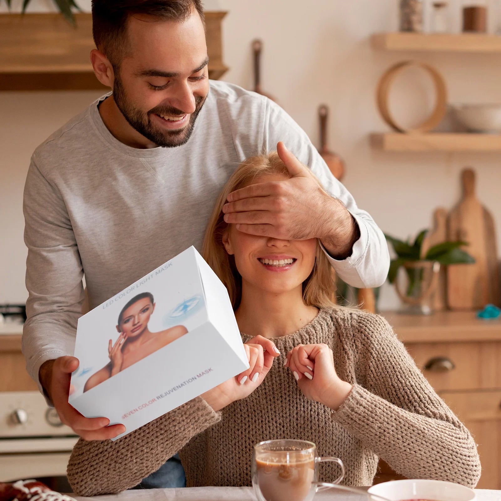 LED Face Mask, 7-Color Light Display for Relaxing Skincare Routines