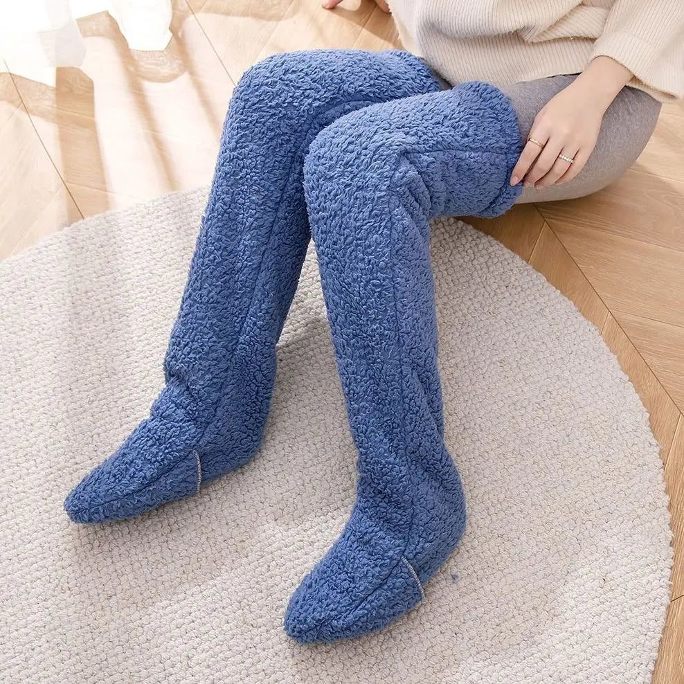 Over Knee High Fuzzy Long Socks Winter Warm Cold Leg Knee Joint Cold-proof Stockings Home Floor Sleeping Socks Cjdropshipping