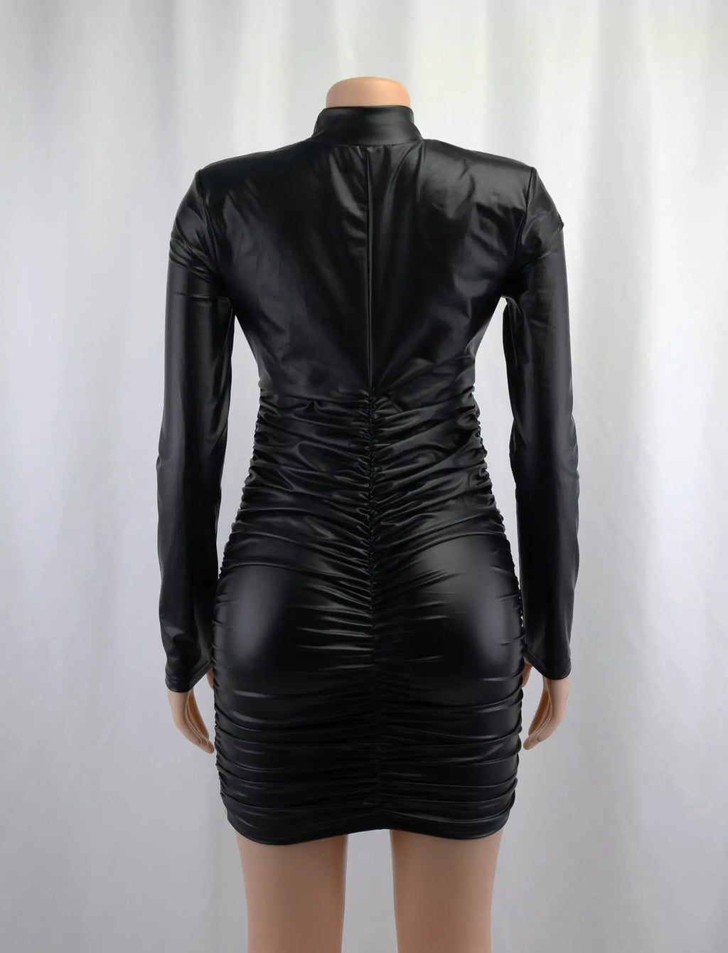 Temperament slim celebrity pleated long sleeve dress Cjdropshipping