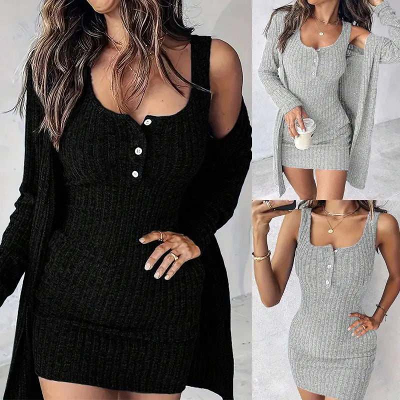 Tailored Solid Color Pit Stripe Vest Skirt For Women's Clothing Cjdropshipping