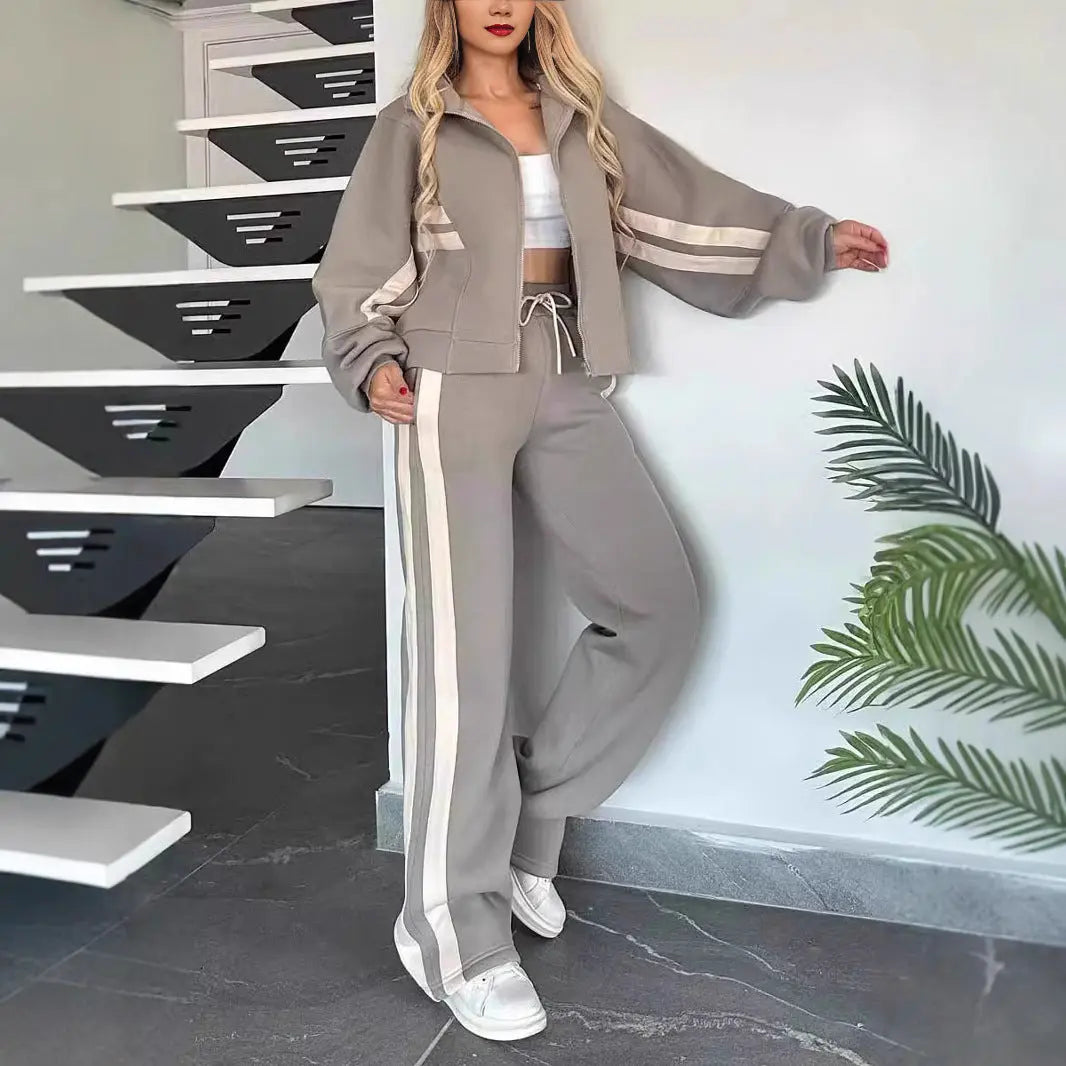 Casual Trousers Simple Zipper Coat For Women - New Era Fashion LLc