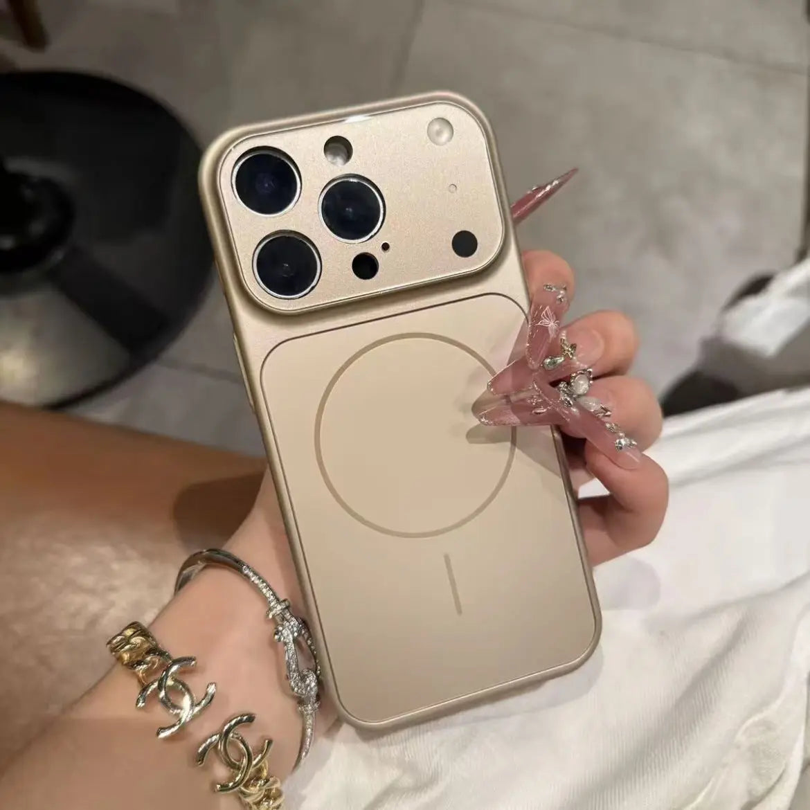 Solid Color All-inclusive Magnetic Phone Case Nano Frosted Glass For Magsafe Phone Case For I Phone 17 Air 16 15 14 13 Pro Max Magnetic Wireless Charge Armor Cover - New Era Fashion LLc