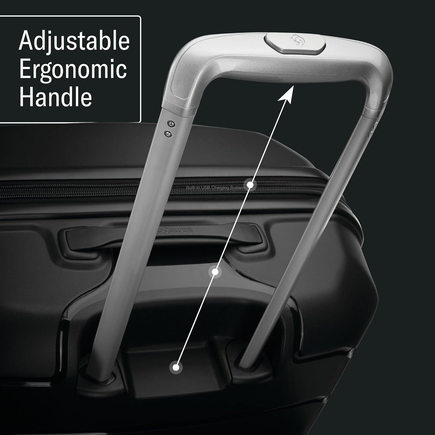 Freeform Hardside Carry-On Luggage with Spinner Wheels - TSA and Airline-Approved Expandable Suitcase for Lightweight Travel - Black