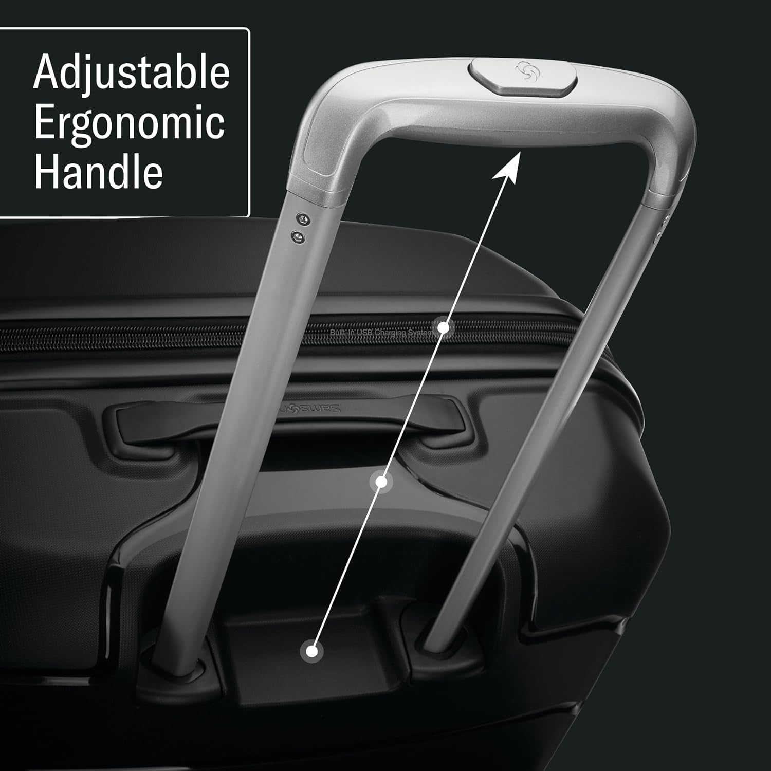 Freeform Hardside Carry-On Luggage with Spinner Wheels - TSA and Airline-Approved Expandable Suitcase for Lightweight Travel - Black