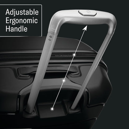 Freeform Hardside Carry-On Luggage with Spinner Wheels - TSA and Airline-Approved Expandable Suitcase for Lightweight Travel - Black