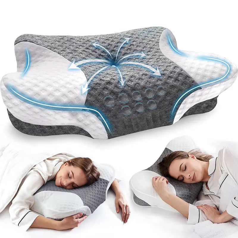 Breathable Cervical Pillow - Ergonomic Neck Support Pillow for Cervical Spine Relief and Strain Reduction Cjdropshipping