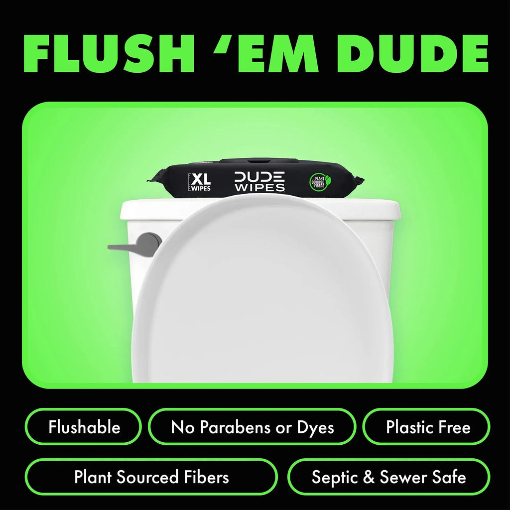 Flushable Wipes, XL Wet Wipes for at Home Use, Herbal Relief, 144 Count