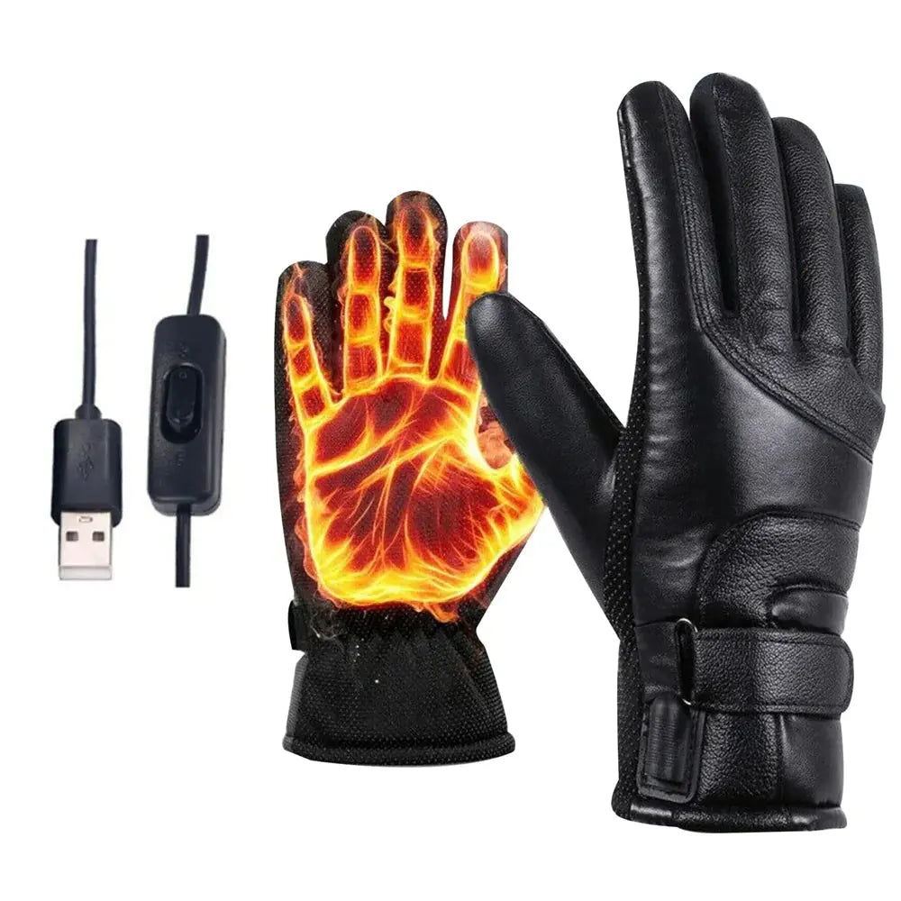 Electric USB Heated Gloves Winter Warming Thermal Ski Snow Hand Warm Windproof Zendrop
