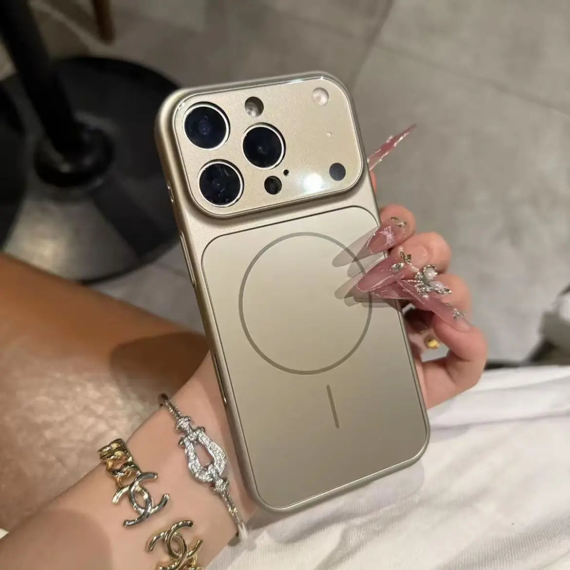 Solid Color All-inclusive Magnetic Phone Case Nano Frosted Glass For Magsafe Phone Case For I Phone 17 Air 16 15 14 13 Pro Max Magnetic Wireless Charge Armor Cover - New Era Fashion LLc