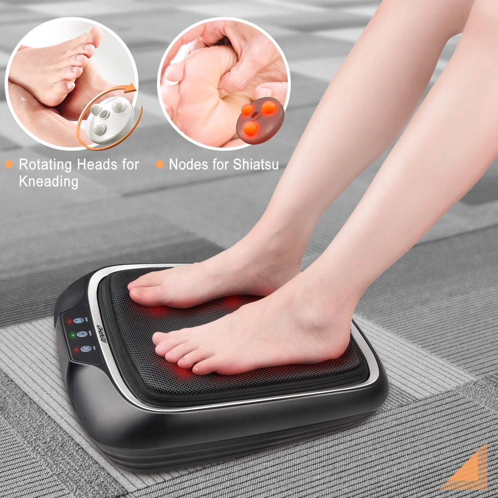Foot Massager with Heat,Shiatsu Foot Massager for Circulation, Back Massager, Foot Warmer and Massager for Neuropathy Muscle Pain Relief Plantar Fasciitis, Valentines Day Gifts for Women Men