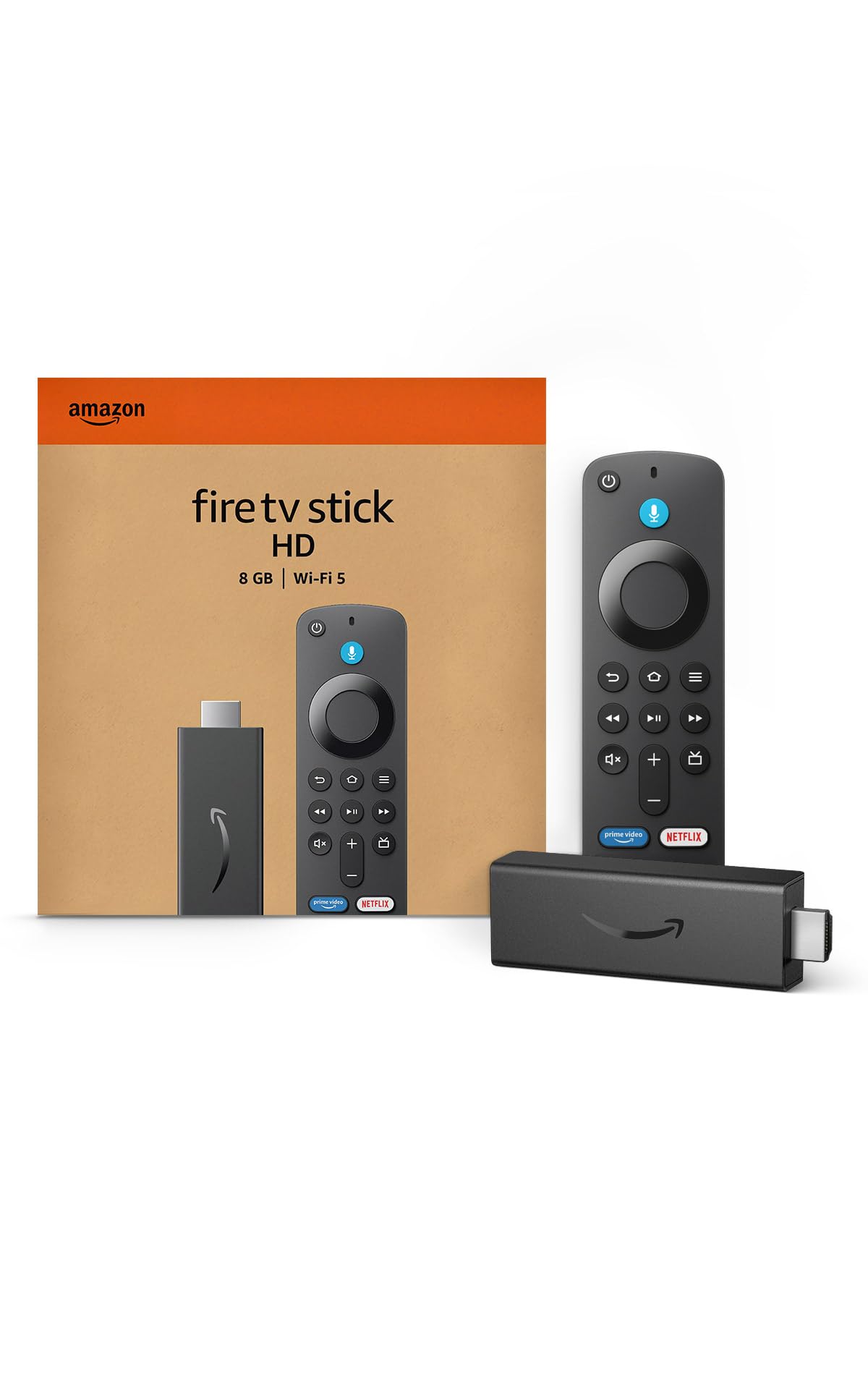 Amazon Fire TV Stick HD (newest model), free and live TV, Alexa Voice Remote, smart home controls, HD streaming Amazon