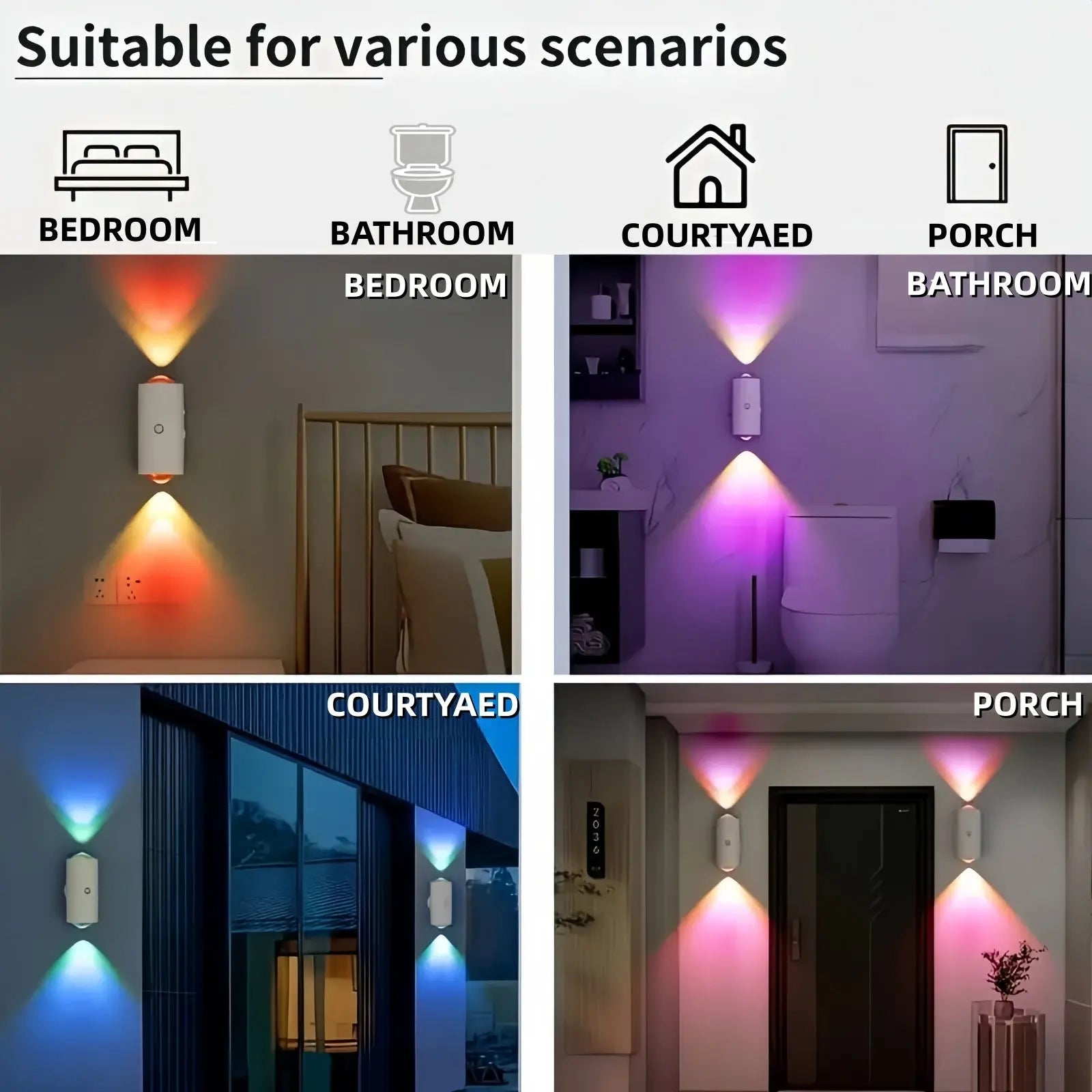 4PCS Color-sensing Motion Night Lights, Wall Lights, Cabinet Lights, Decorative Lights, With Three Lighting Modes, Available In Multiple Colors, Featuring Magnetic Installation Cjdropshipping
