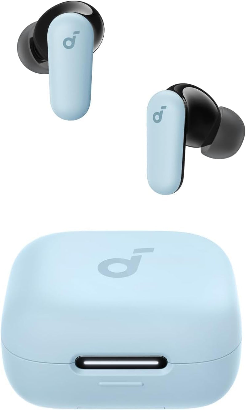Soundcore P30I by  Noise Cancelling Earbuds, Strong and Smart Noise Cancelling, Powerful Bass, 45H Playtime, 2-In-1 Case and Phone Stand, IP54, Wireless Earbuds, Bluetooth 5.4 (Blue)
