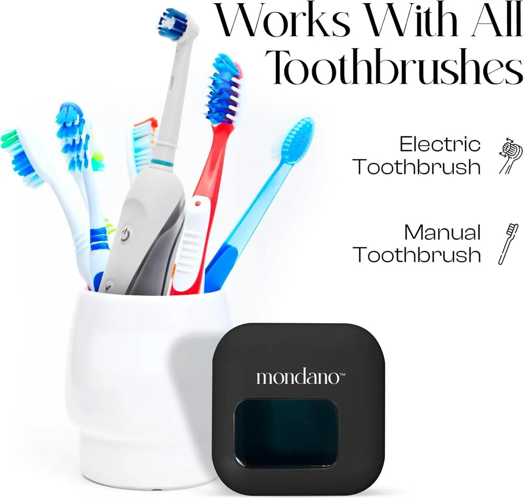 UV-C Toothbrush Sanitizer and Holder, Toothbrush Case - Manual/Electric Toothbrush Cover for Any Toothbrush Head - Rechargeable Toothbrush Travel Case, Tooth Brush Cover Cap for Home