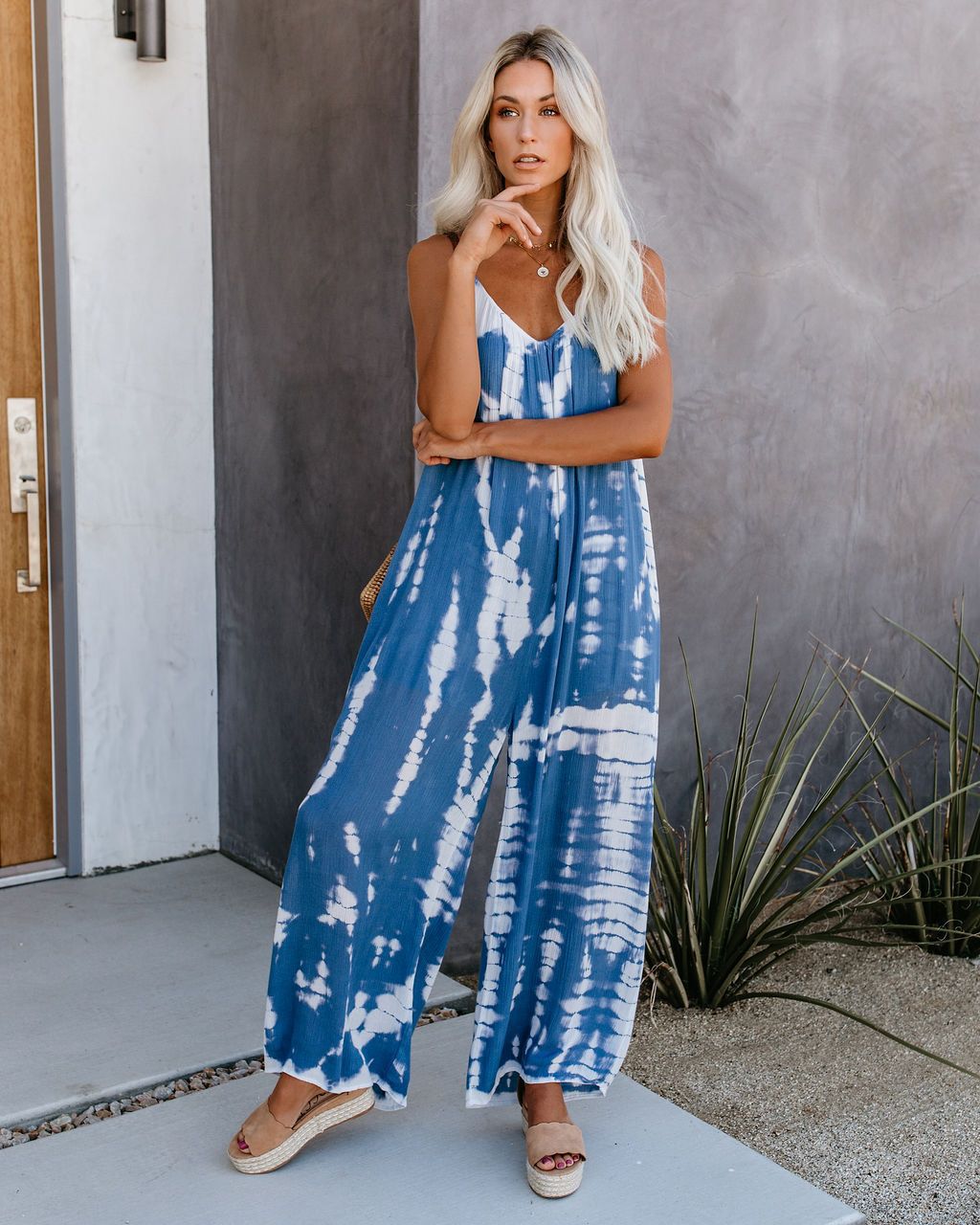 Summer Chic Tie-Dye Spaghetti Strap Jumpsuit