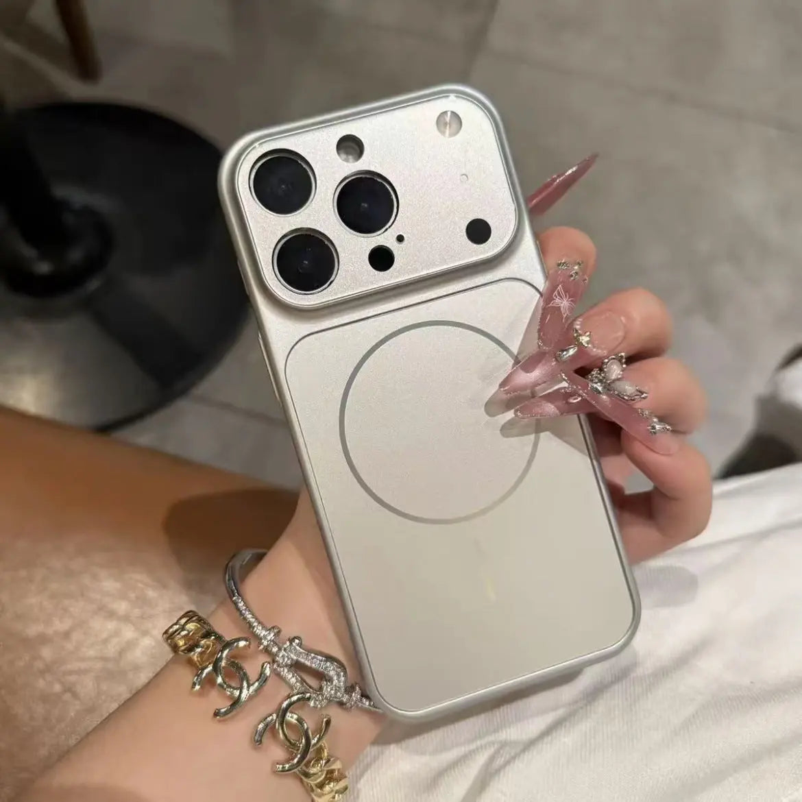 Solid Color All-inclusive Magnetic Phone Case Nano Frosted Glass For Magsafe Phone Case For I Phone 17 Air 16 15 14 13 Pro Max Magnetic Wireless Charge Armor Cover - New Era Fashion LLc