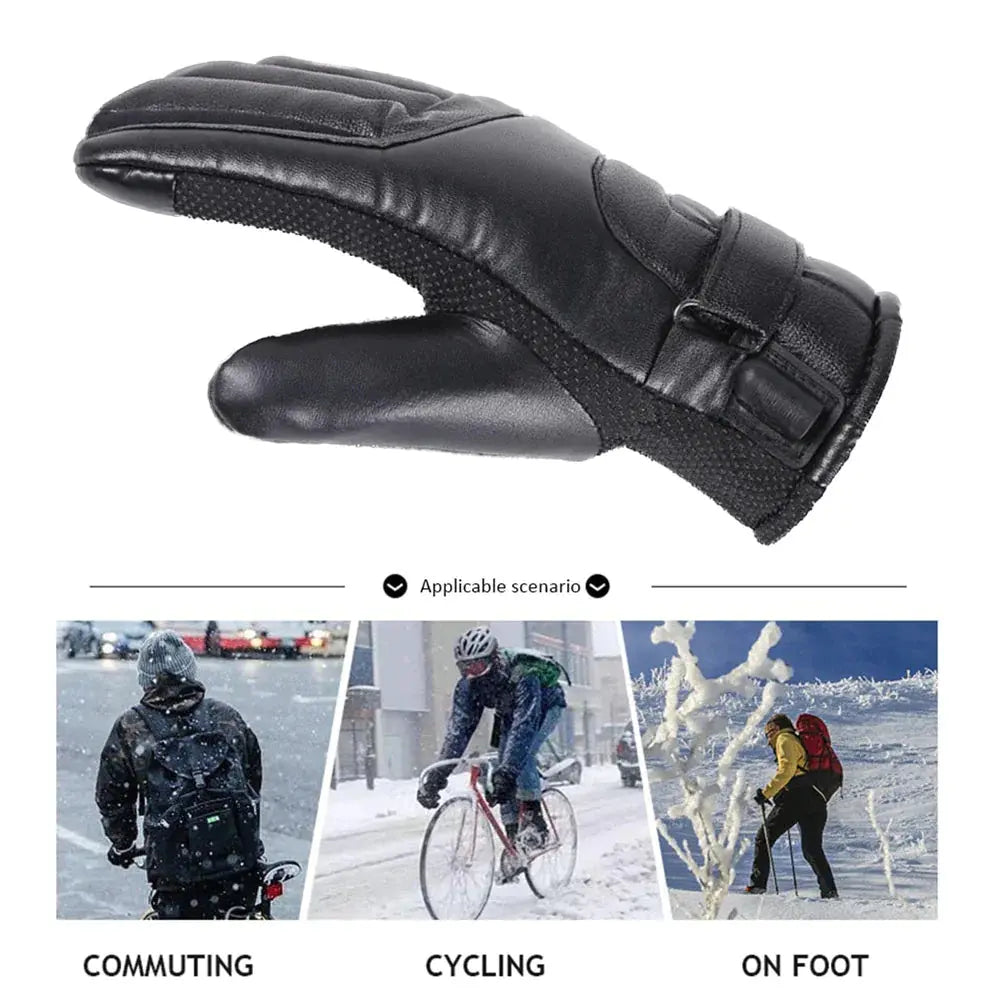 Electric USB Heated Gloves Winter Warming Thermal Ski Snow Hand Warm Windproof Zendrop