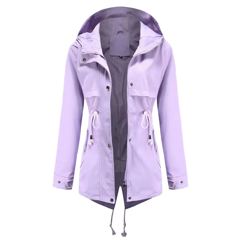 Mid-Length Hooded Windbreaker Jacket for Outdoors Zendrop