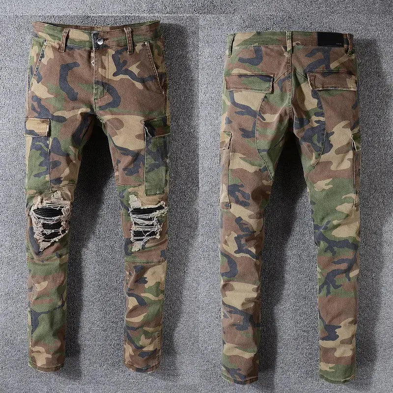 Amiri Patchwork Camouflage Slim Fit Jeans - New Era Fashion LLc