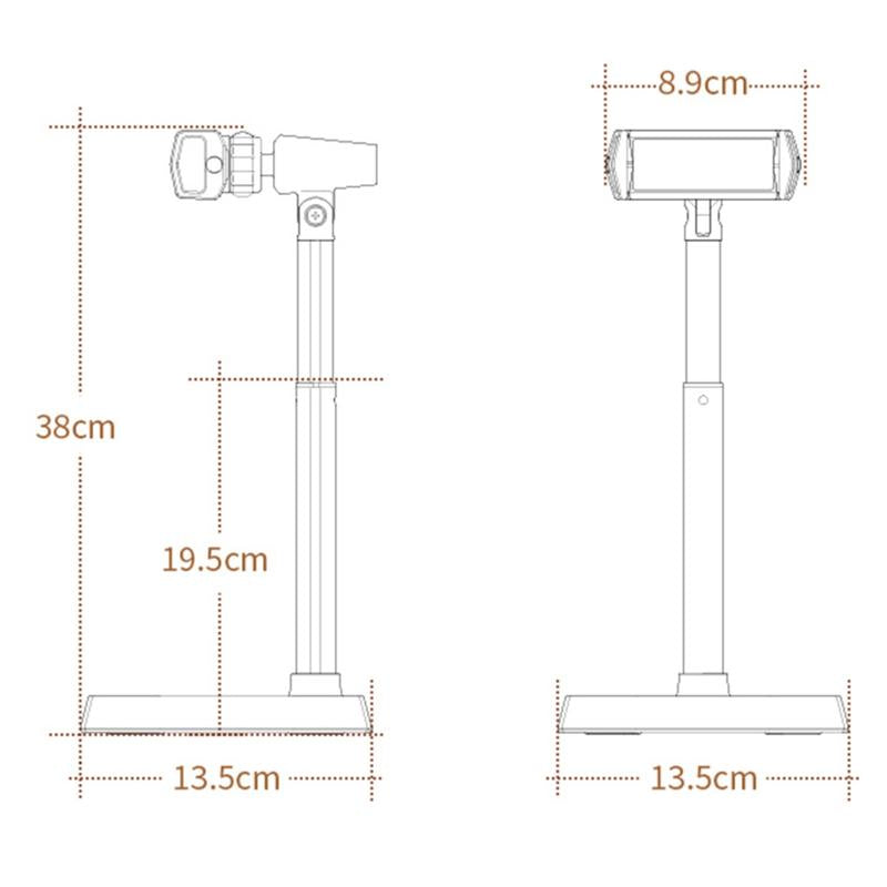 Adjustable Iphone Holder for Desk, Phone Mount for Iphone 17-11, Ideal for Live Streaming, Video Calls & Online Learning, Height Stand for All Phones
