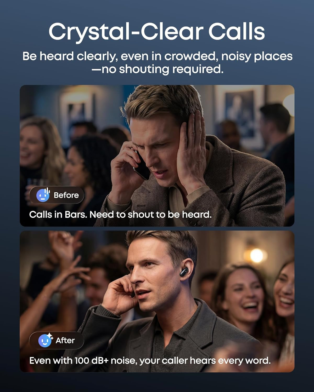 Soundcore Liberty 5 Pro,Guinness World Records-Certified Call Quality, Thus™ AI Chip,Active Noise Cancelling Wireless Earbuds,Crystal-Clear Calls for Commute,Noisy Environments