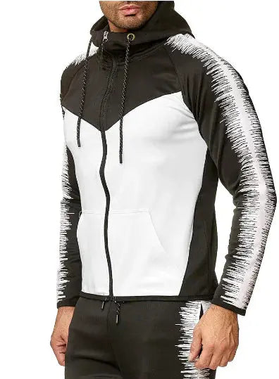 Men's Color Block Hoodie and Jacket Set for Fall/Winter Zendrop