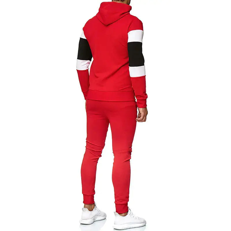 Men's Color Block Hoodie and Sweatpants Set Zendrop