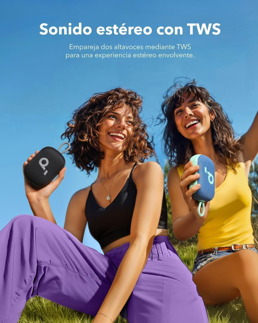 Soundcore Select 4 Go Bluetooth Shower Speaker by Anker, IP67 Waterproof/Dustproof, Ultra-Portable Bluetooth Speaker, 20H Playtime, Floatable, Powerful Sound, Electronics for Outdoors/Home/Travel