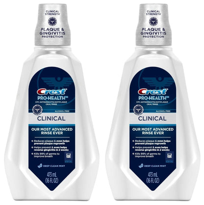 Crest Pro-Health Clinical Mint Oral Rinse 473ml Twin Pack