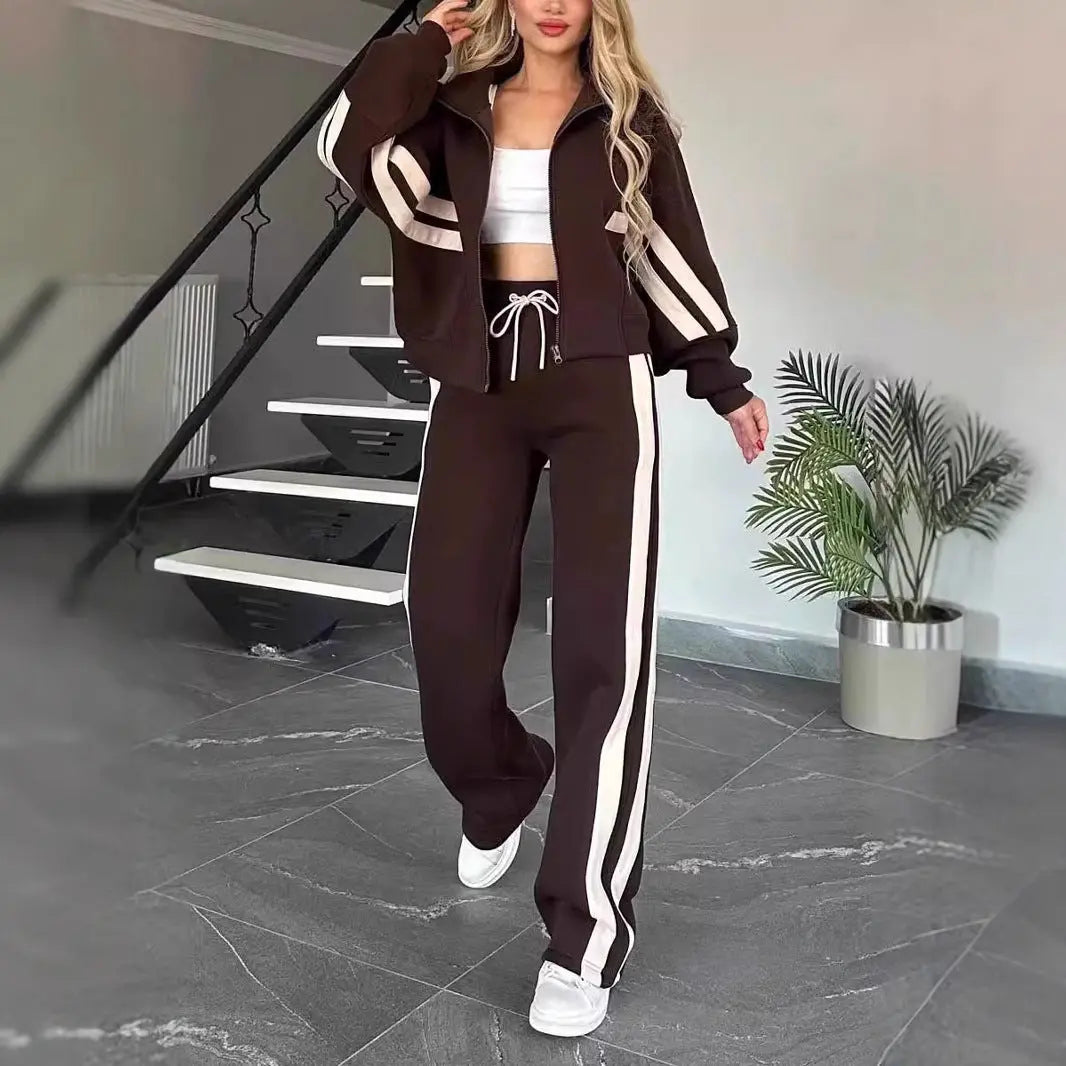 Casual Trousers Simple Zipper Coat For Women - New Era Fashion LLc