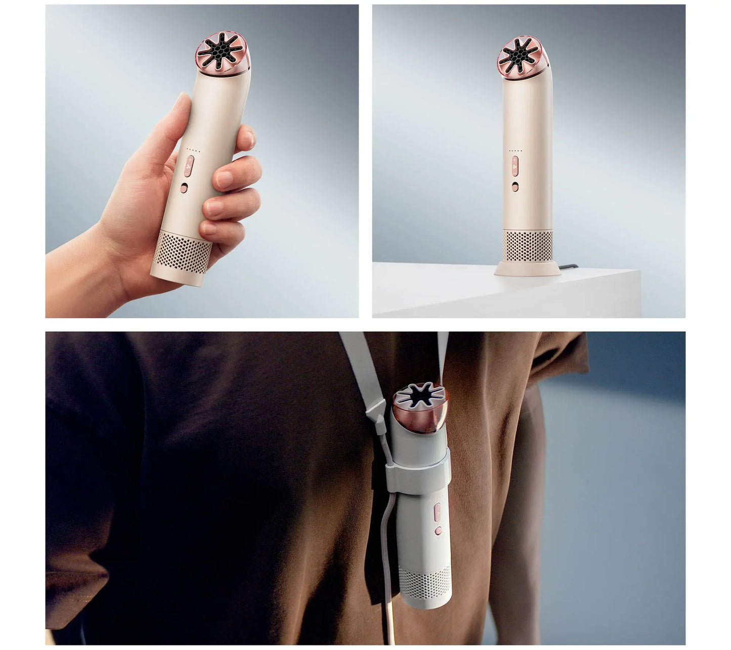 Dyson Hushjet Mini Cool Handheld Portable Fan W/ Accessories