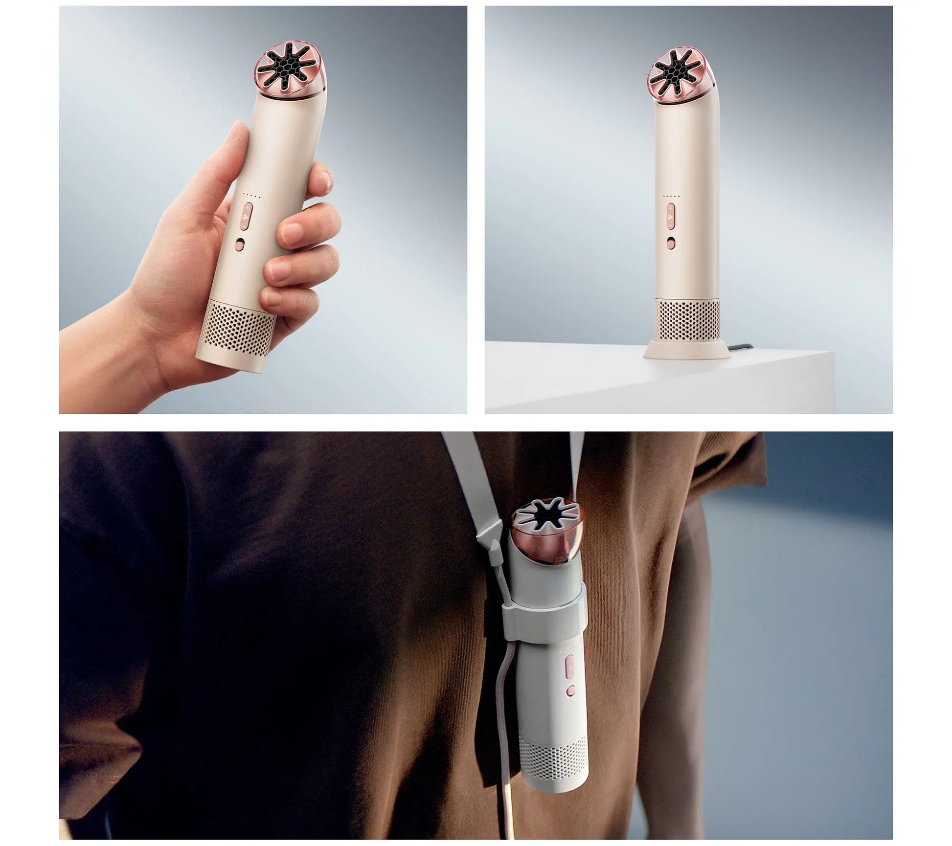 Dyson Hushjet Mini Cool Handheld Portable Fan W/ Accessories