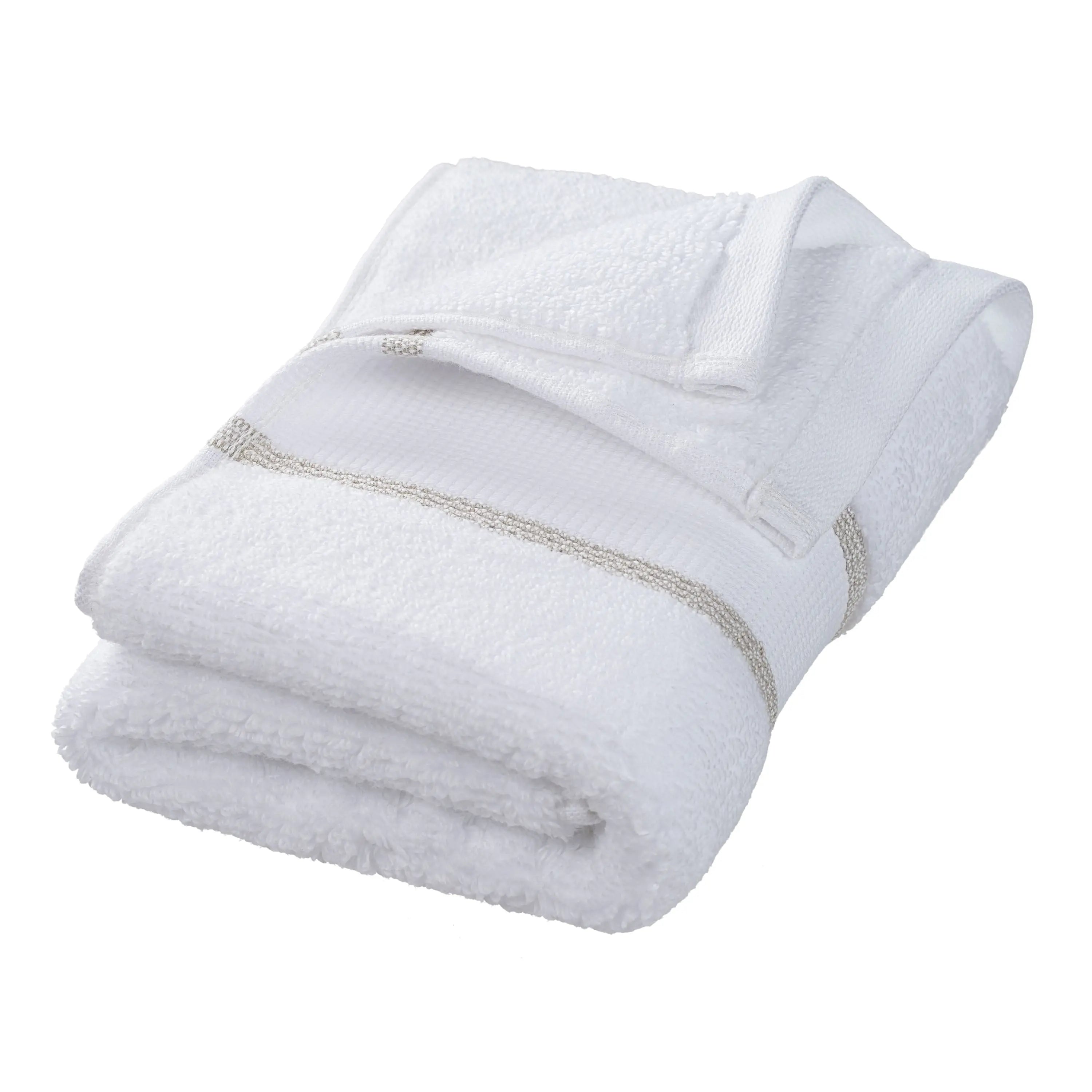 6-Piece Egyptian Cotton Striped Bath Coordinate Towel Set, Birchwood