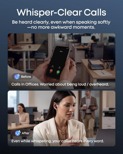 Soundcore Liberty 5 Pro,Guinness World Records-Certified Call Quality, Thus™ AI Chip,Active Noise Cancelling Wireless Earbuds,Crystal-Clear Calls for Commute,Noisy Environments