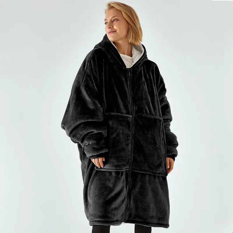 Amazon Thick Cozy Blanket with Hooded Robe for Comfort - New Era Fashion LLc