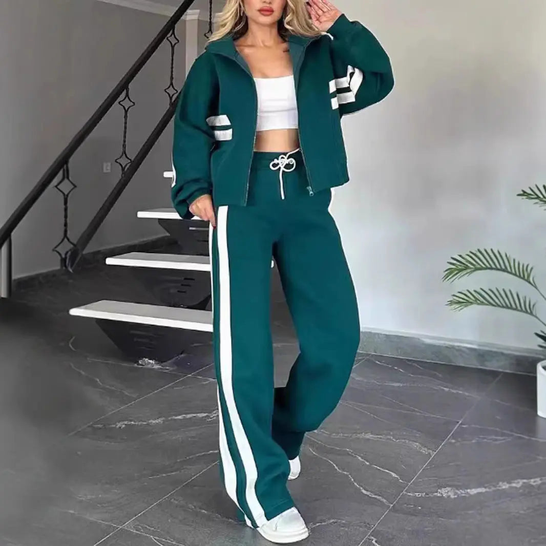 Casual Trousers Simple Zipper Coat For Women - New Era Fashion LLc