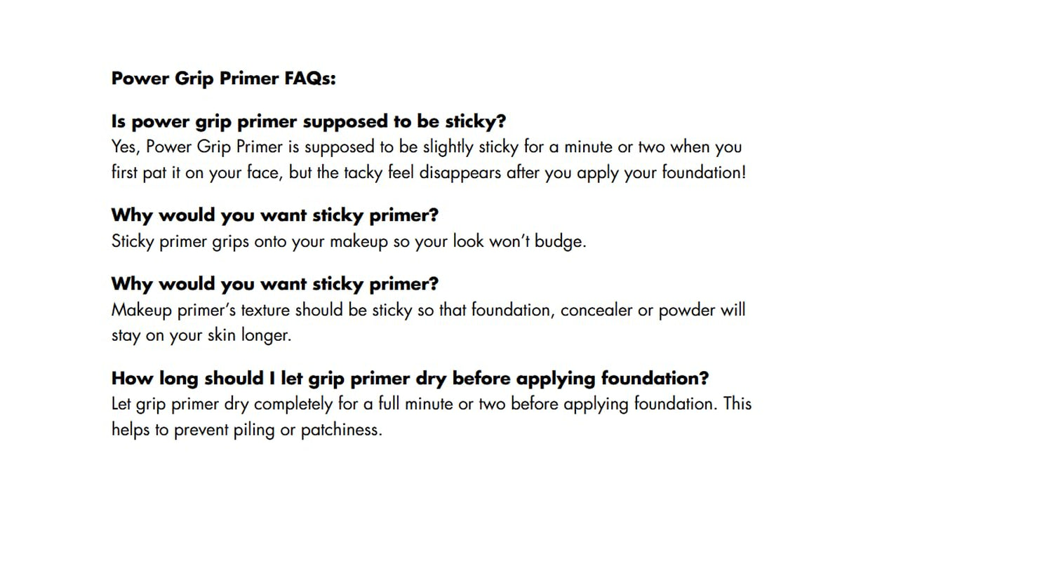 Power Grip Primer, Gel-Based & Hydrating Face Primer for Smoothing Skin & Gripping Makeup, Moisturizing & Priming, Vegan & Cruelty-Free, 0.811 Fl Oz