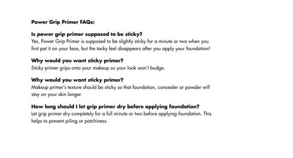 Power Grip Primer, Gel-Based & Hydrating Face Primer for Smoothing Skin & Gripping Makeup, Moisturizing & Priming, Vegan & Cruelty-Free, 0.811 Fl Oz
